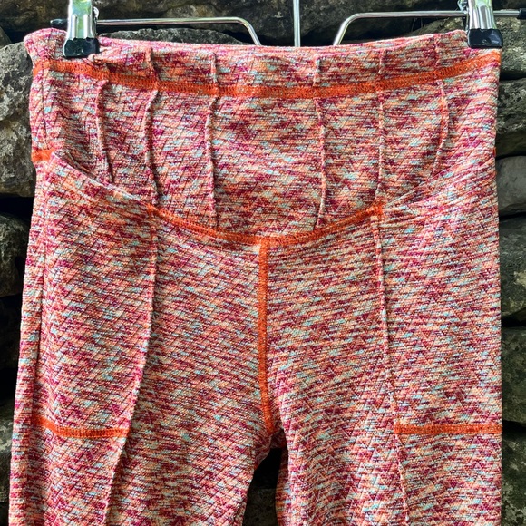 RARE Free People Movement On It Flare Leggings Yoga Pants Knit High Rise Orange - Picture 3 of 6
